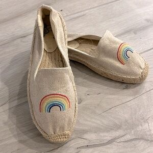 Soludos Rainbow Espadrilles Slip On smoking slipper size 7